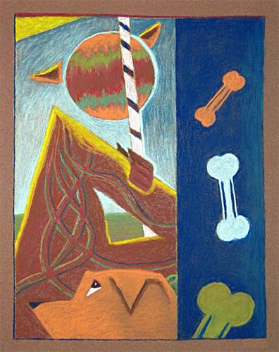 A Dogs Day - Two Comingled Dreams - soft pastel